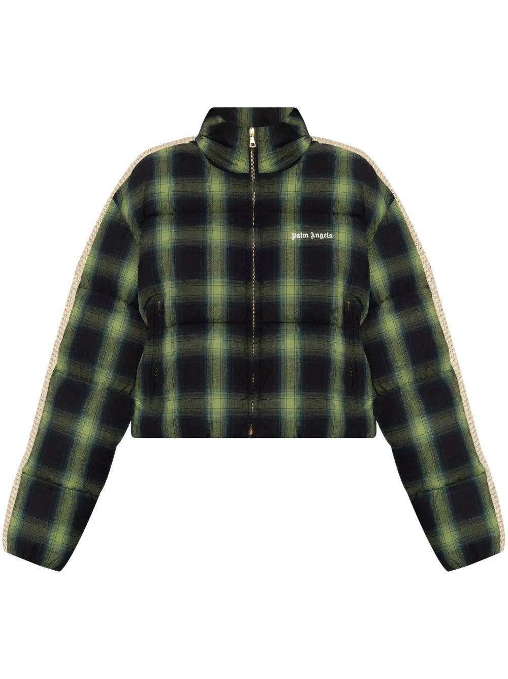 Check-Pattern Puffer Jacket