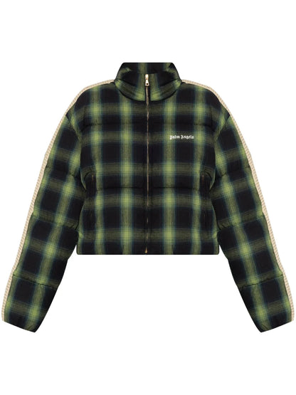Check-Pattern Puffer Jacket