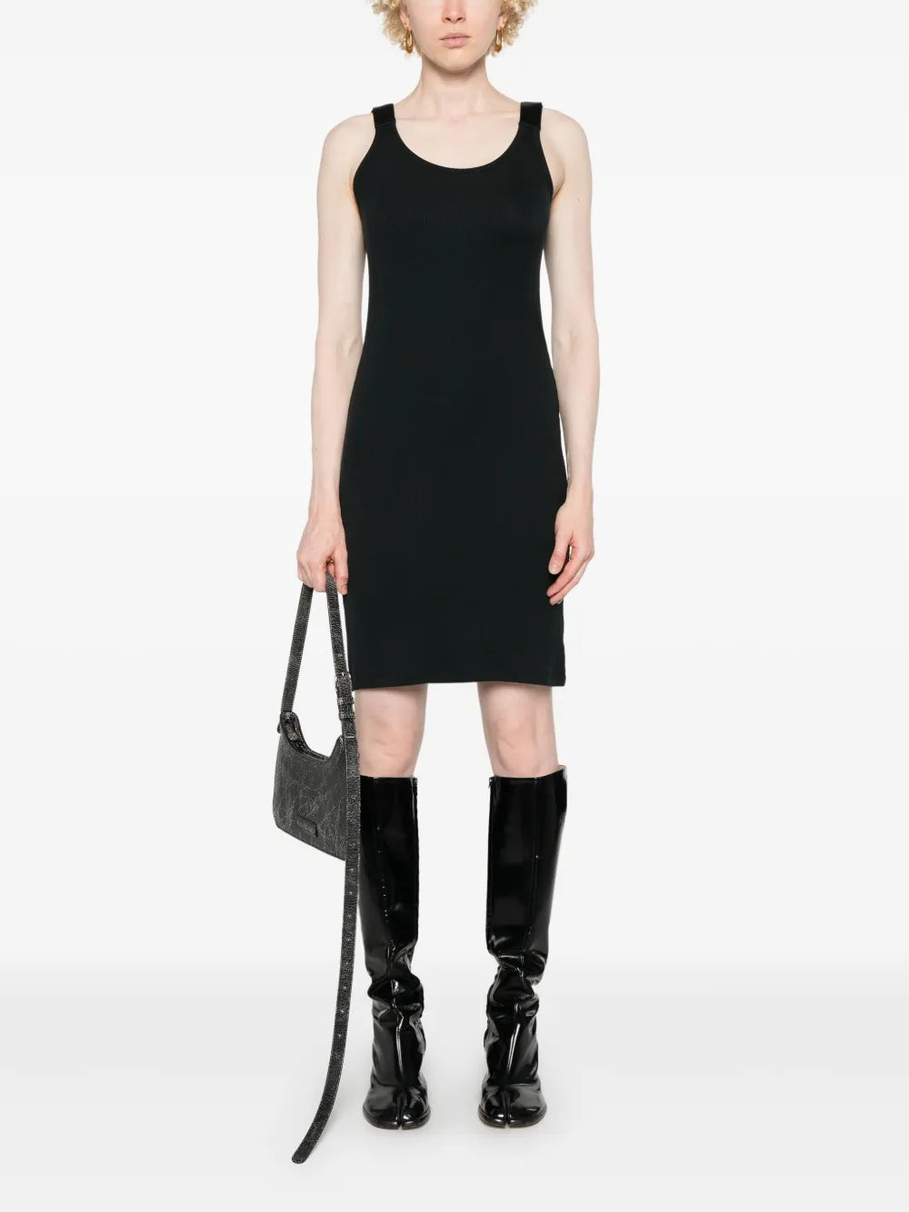 Fine-Ribbed Mini Dress