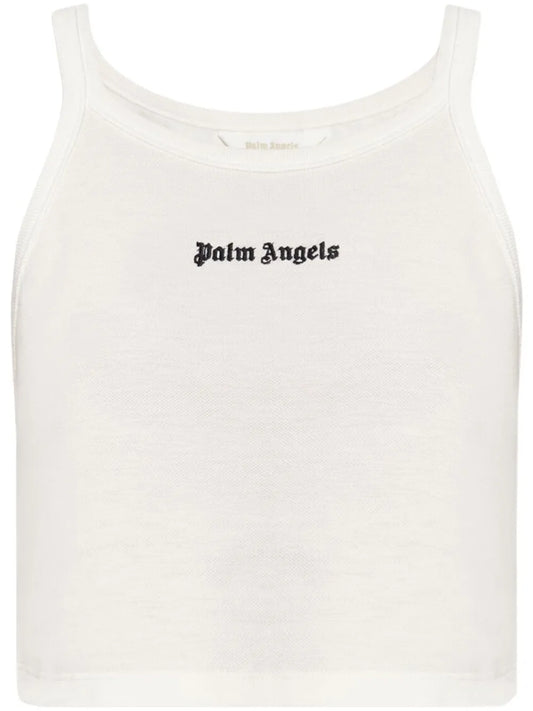 Logo-Embroidered Ribbed Tank Top