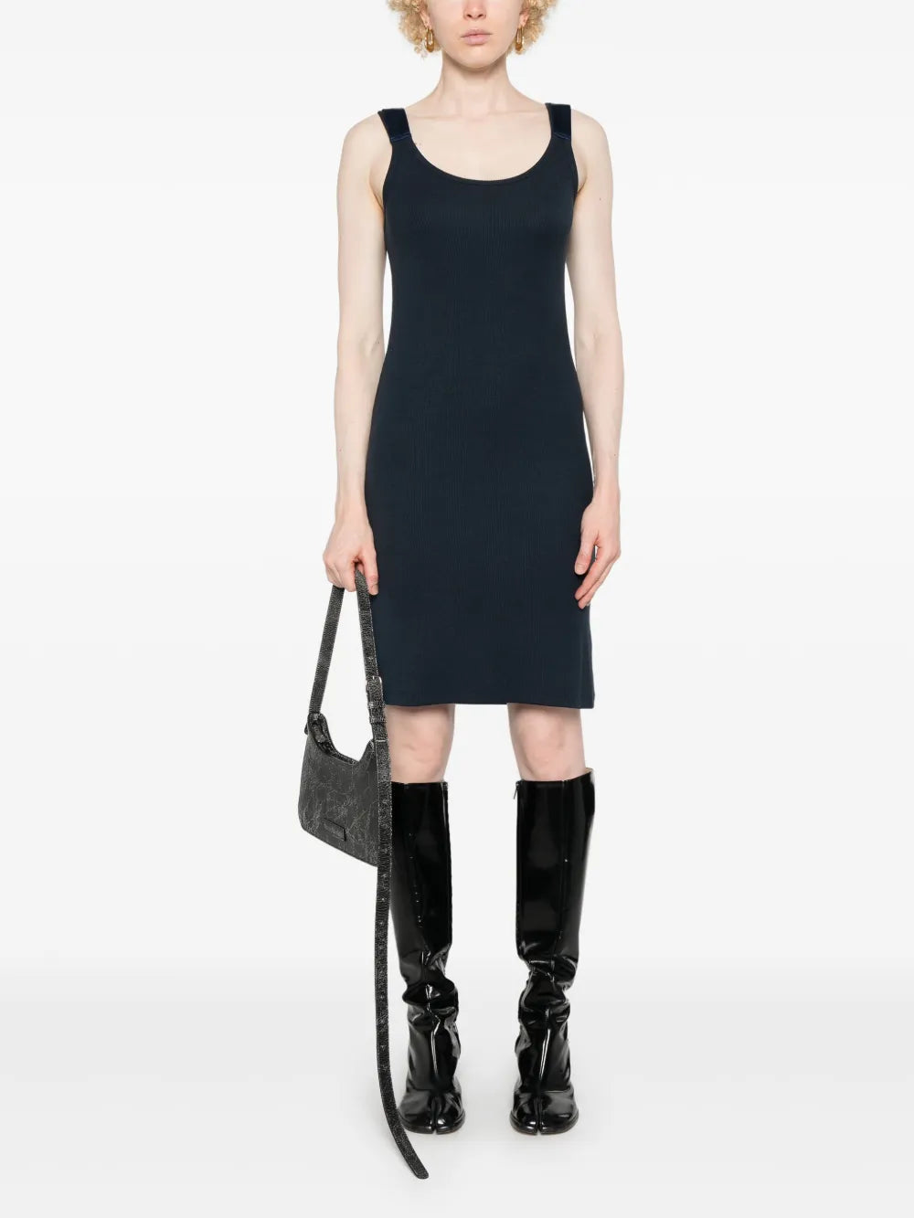 Fine-Ribbed Mini Dress
