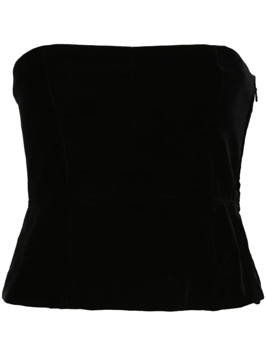 Velvet Strapless Corset