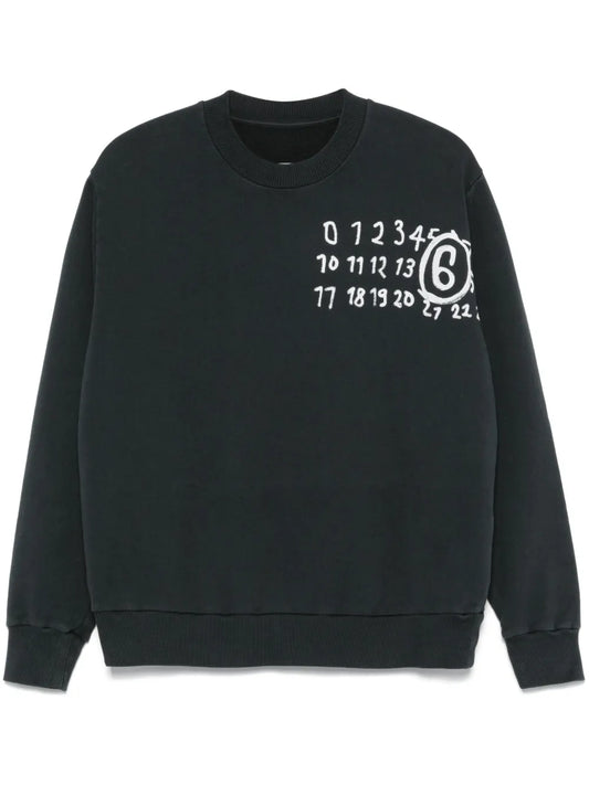 Numbers-Motif Sweatshirt