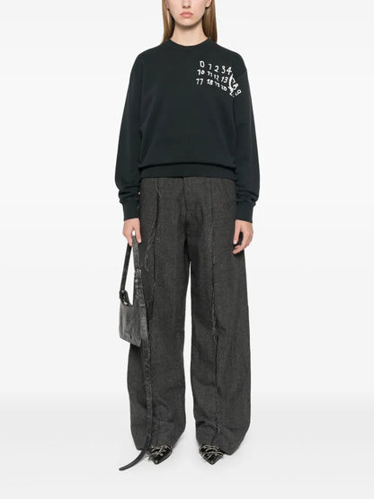Numbers-Motif Sweatshirt