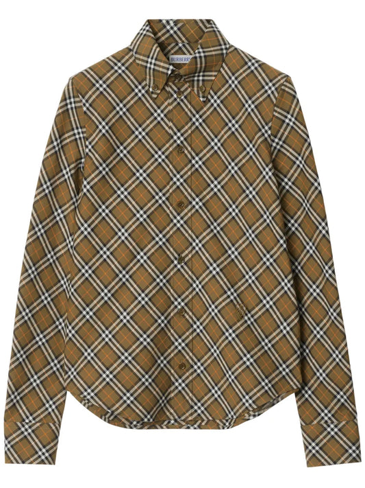 Check-Pattern Cotton Shirt