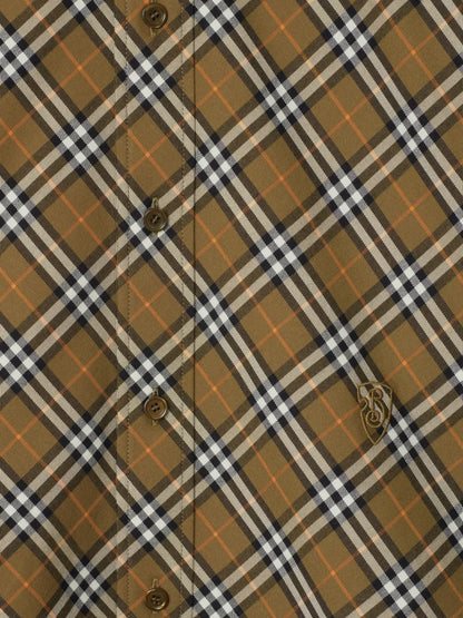Check-Pattern Cotton Shirt