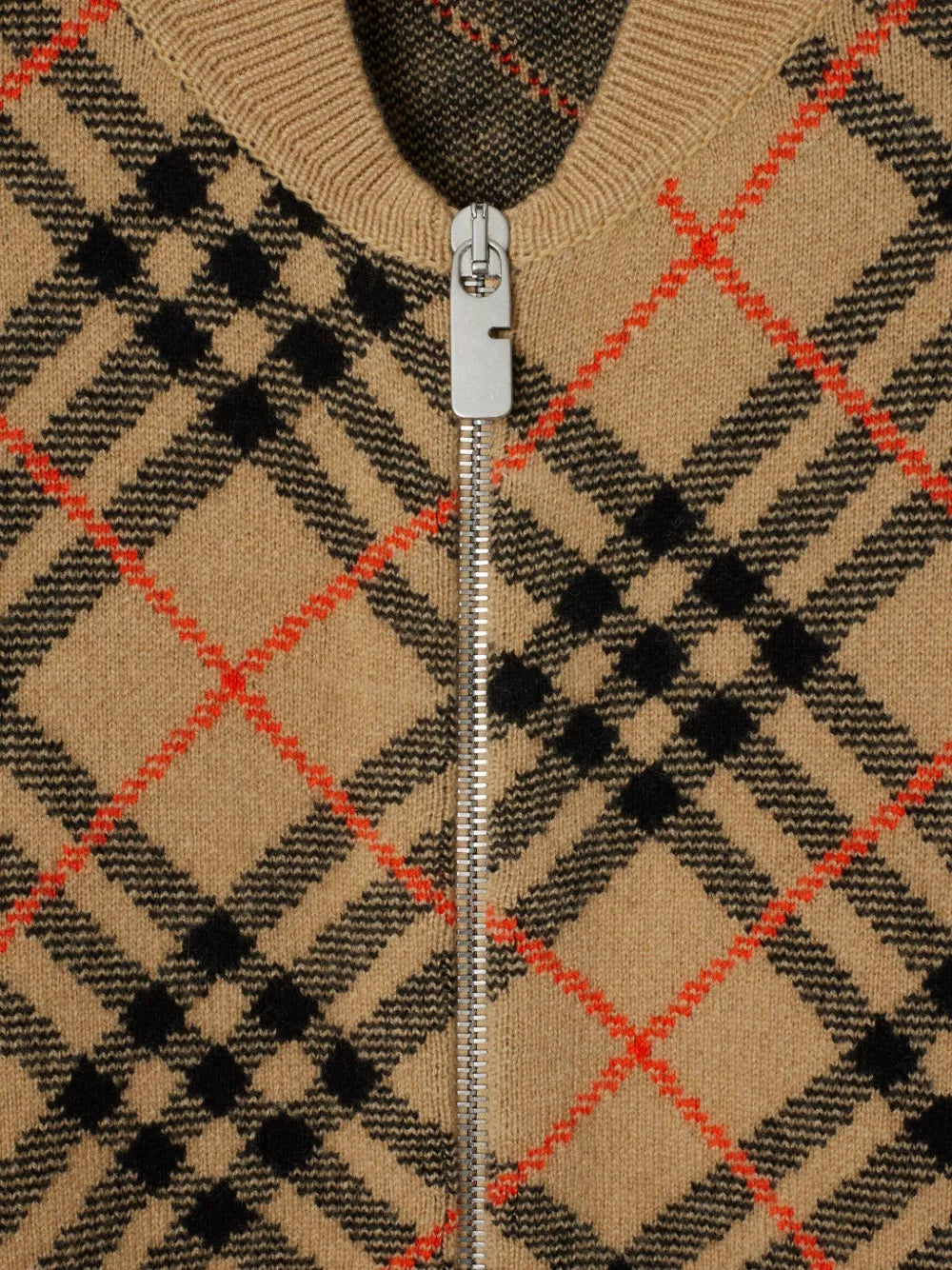Cashmere Checkered Cardigan