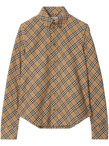 Check-Pattern Cotton Shirt