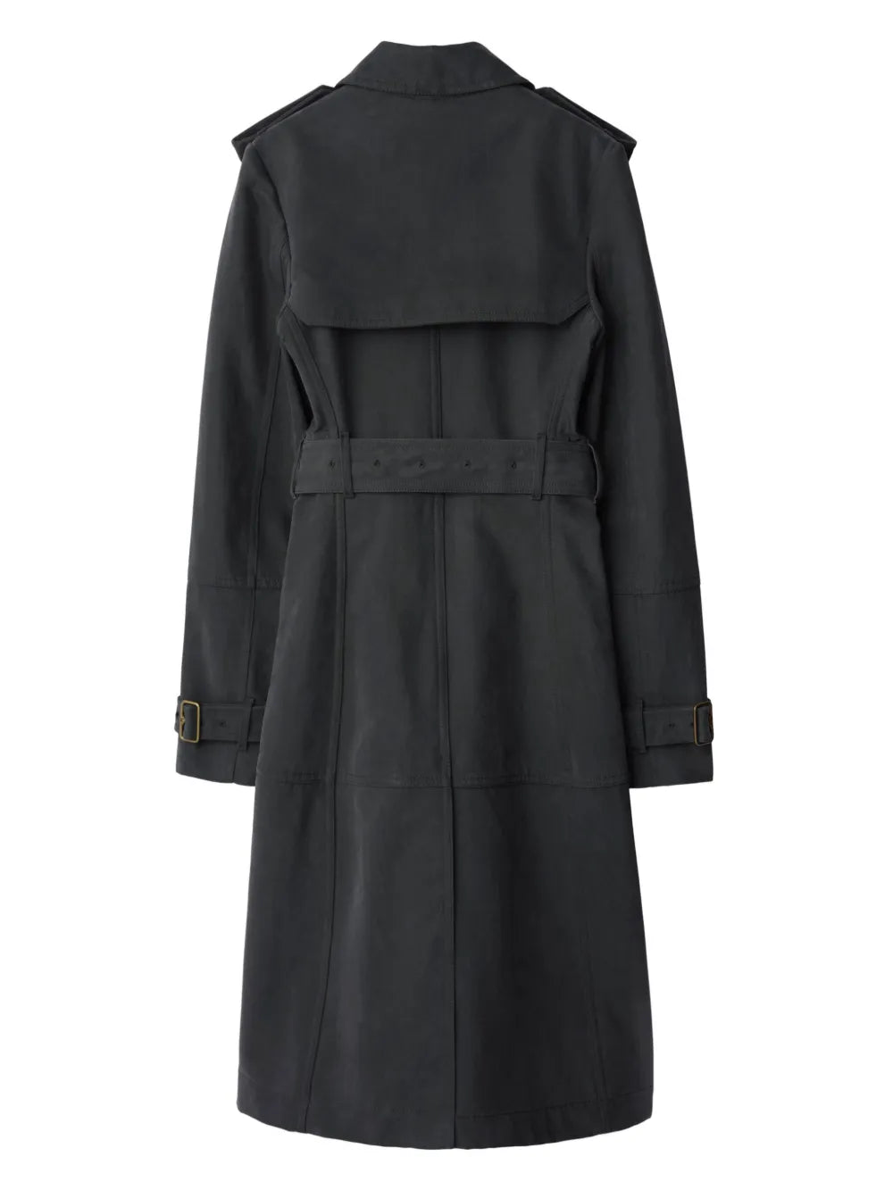 Long Trench Coat In Cotton And Nylon