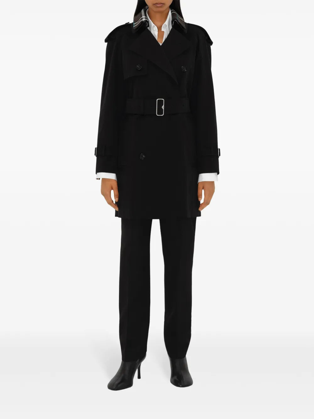 Detachable-Collar Trench Coat