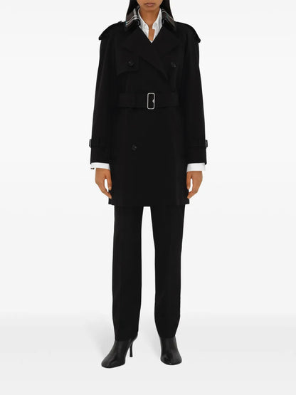 Detachable-Collar Trench Coat