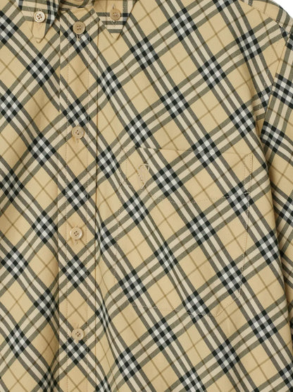 Check-Pattern Cotton Shirt