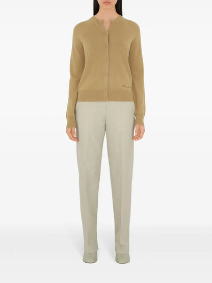 Logo-Embroidered Cashmere Cardigan