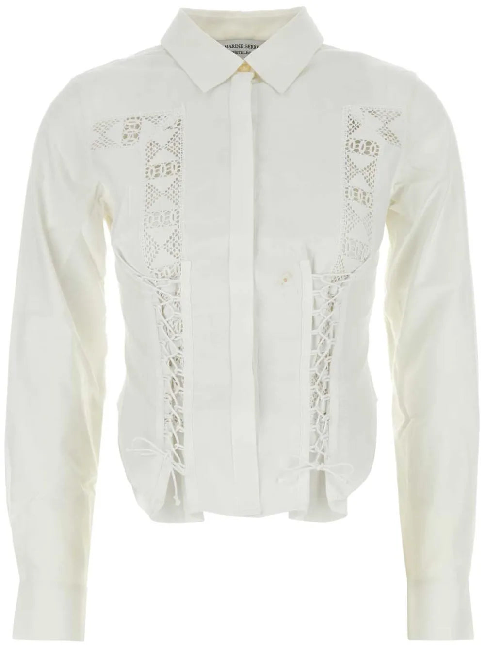 Corset-Style Cotton Shirt
