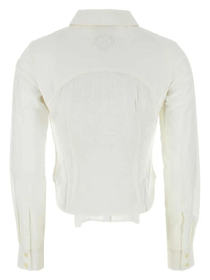 Corset-Style Cotton Shirt