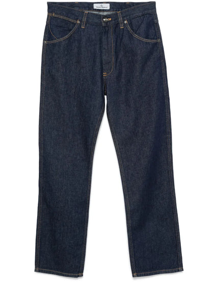 Embroidered Straight Jeans