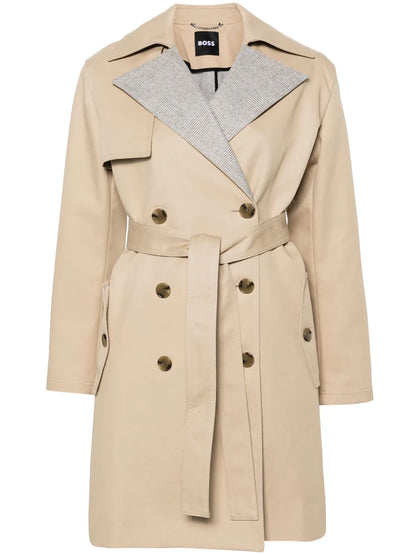 Prince Of Wales Check Trench Coat