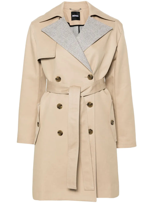 Prince Of Wales Check Trench Coat