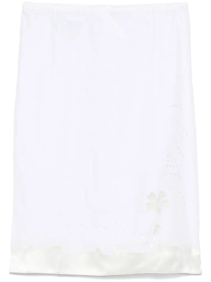 Embroidered Linen Skirt