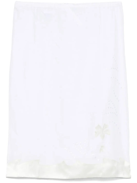 Embroidered Linen Skirt