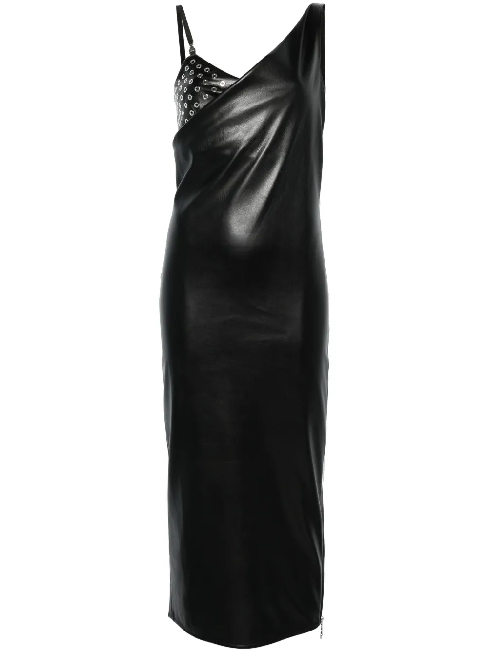 Faux-Leather Maxi Dress
