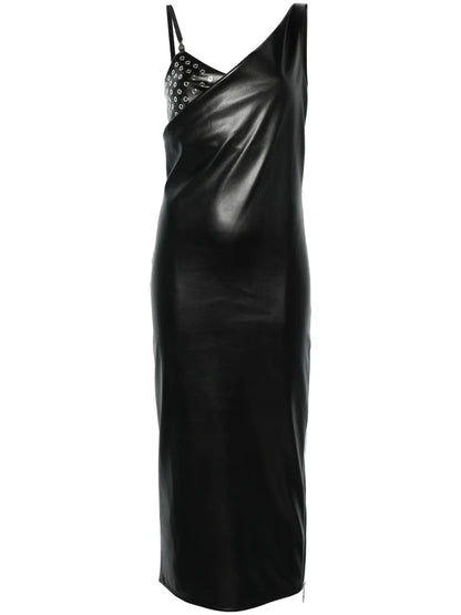 Faux-Leather Maxi Dress