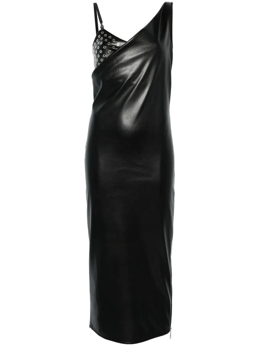Faux-Leather Maxi Dress