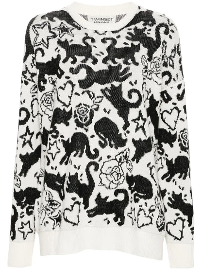 Patterned Jacquard Sweater
