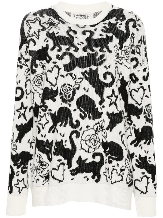 Patterned Jacquard Sweater