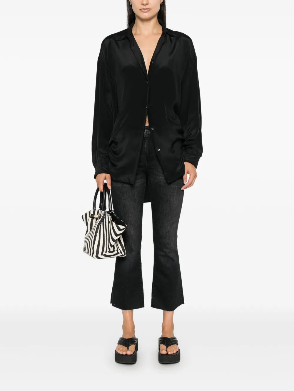 Le Crop Mini Boot Raw Fray Jeans