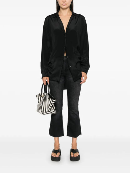 Le Crop Mini Boot Raw Fray Jeans