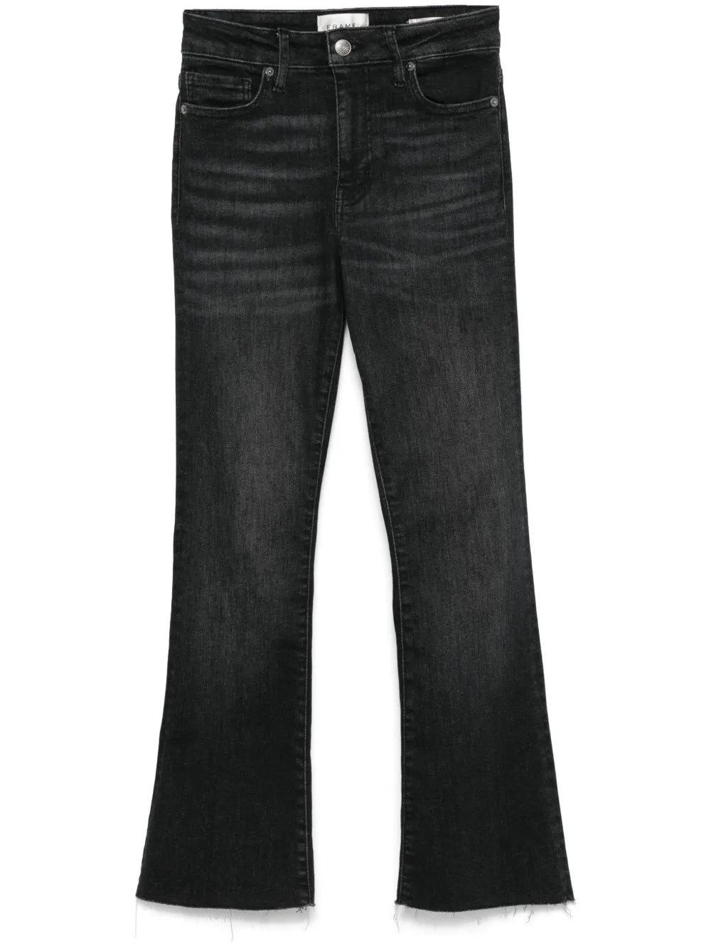 Le Crop Mini Boot Raw Fray Jeans