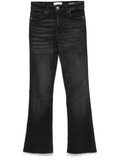 Le Crop Mini Boot Raw Fray Jeans