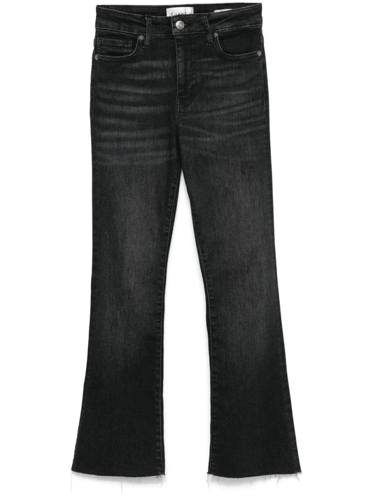Le Crop Mini Boot Raw Fray Jeans