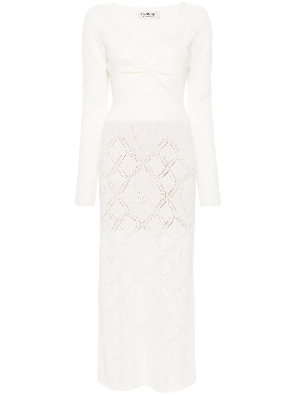 Pointelle-Knit Maxi Dress