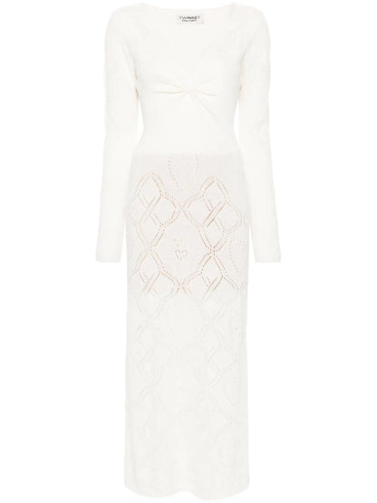 Pointelle-Knit Maxi Dress