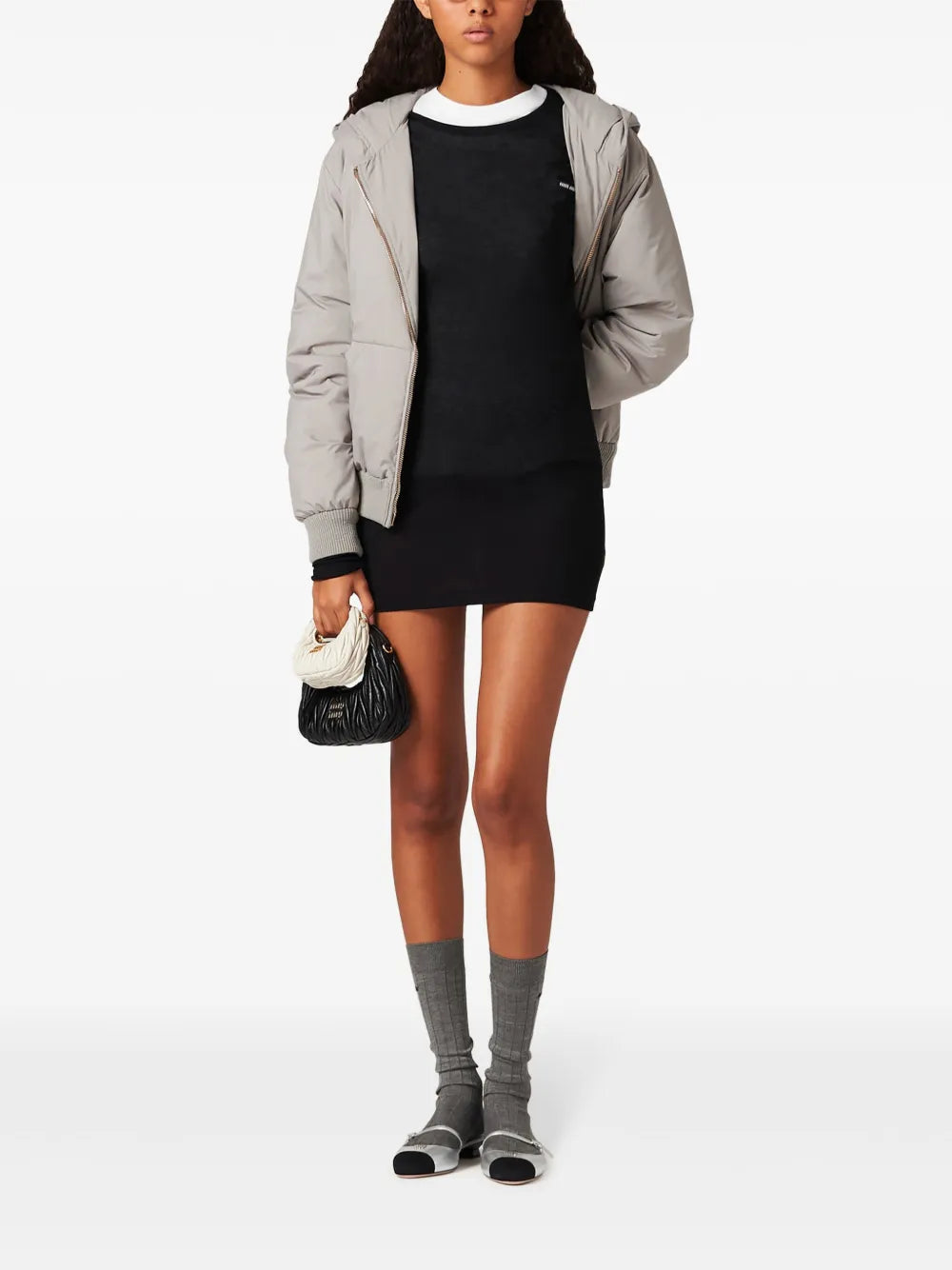 Ribbed Knit Jersey Dress
