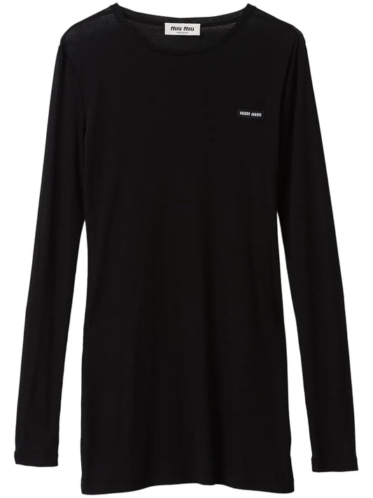 Ribbed Knit Jersey Dress
