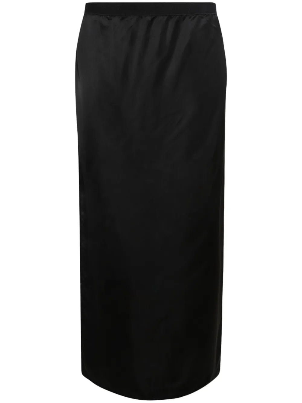 Satin-Finish Midi Skirt