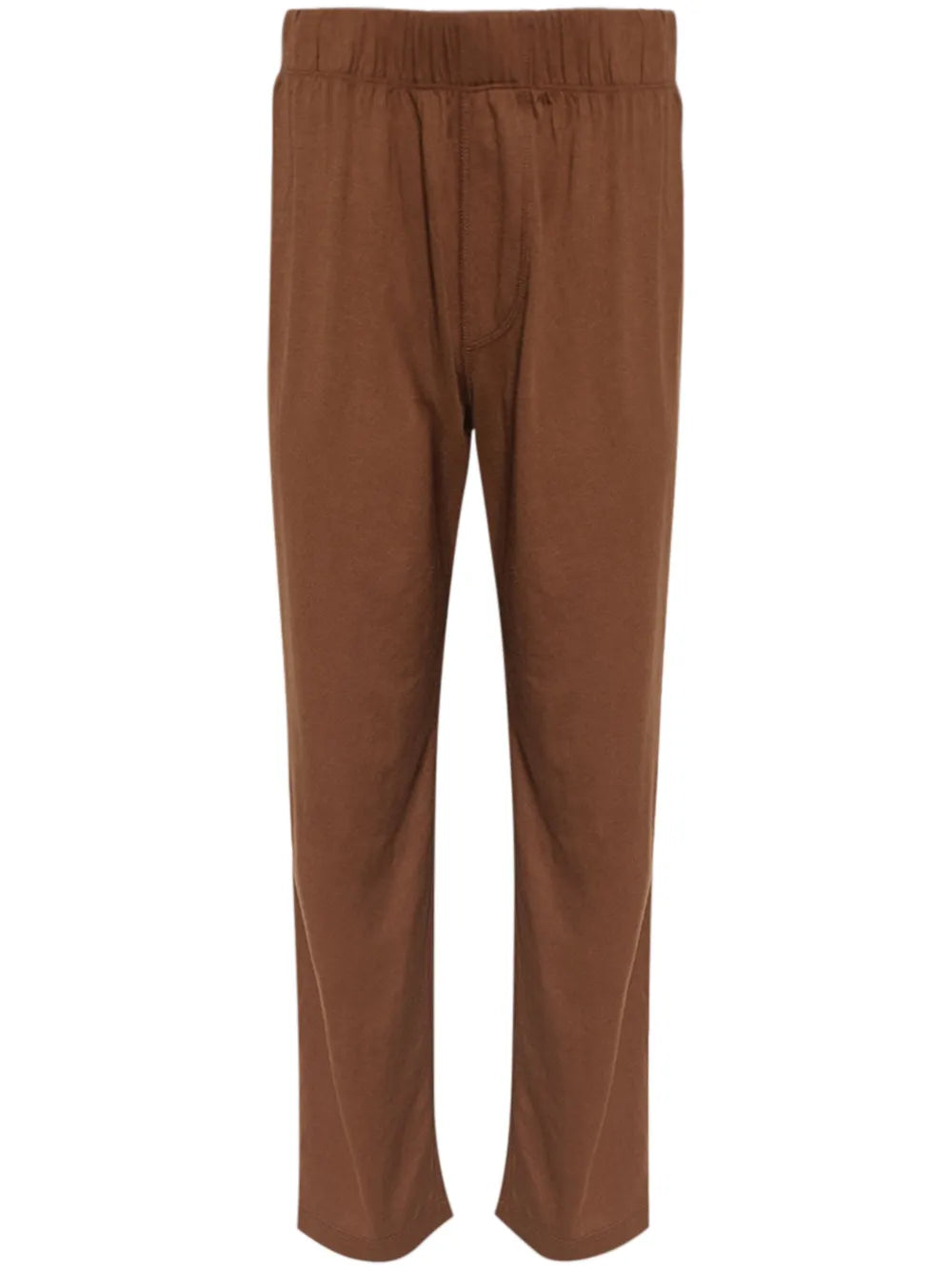 Elasticated-Waist Straight-Leg Trousers