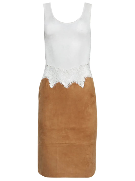 Ribbed Suede Dress