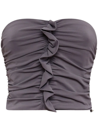 Ruffled Strapless Top