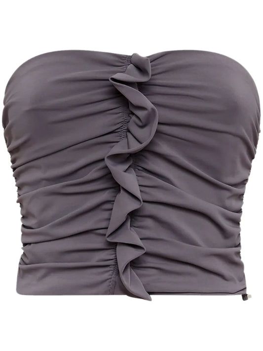 Ruffled Strapless Top