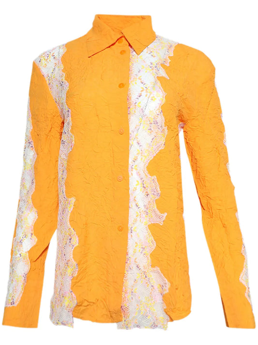 Crimped Lace Shirt