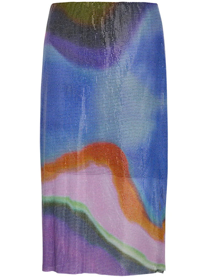 Auro Glowmesh Straight Skirt