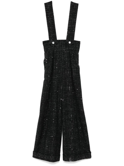 Sequin-Detailing Overalls