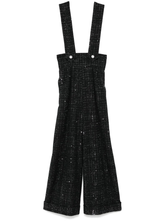 Sequin-Detailing Overalls