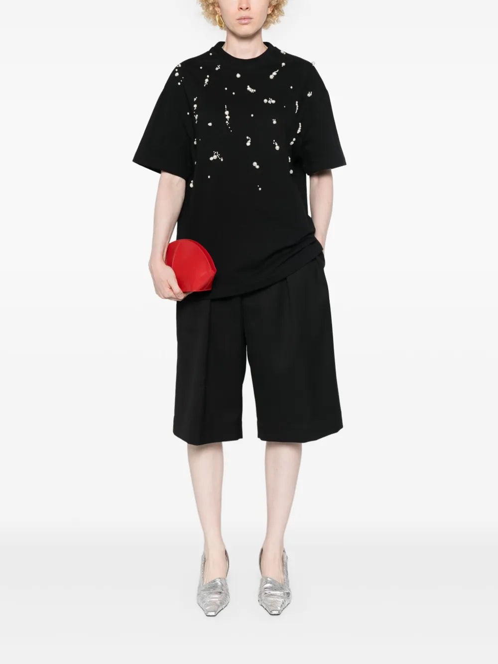 Pearl-Embellished T-Shirt
