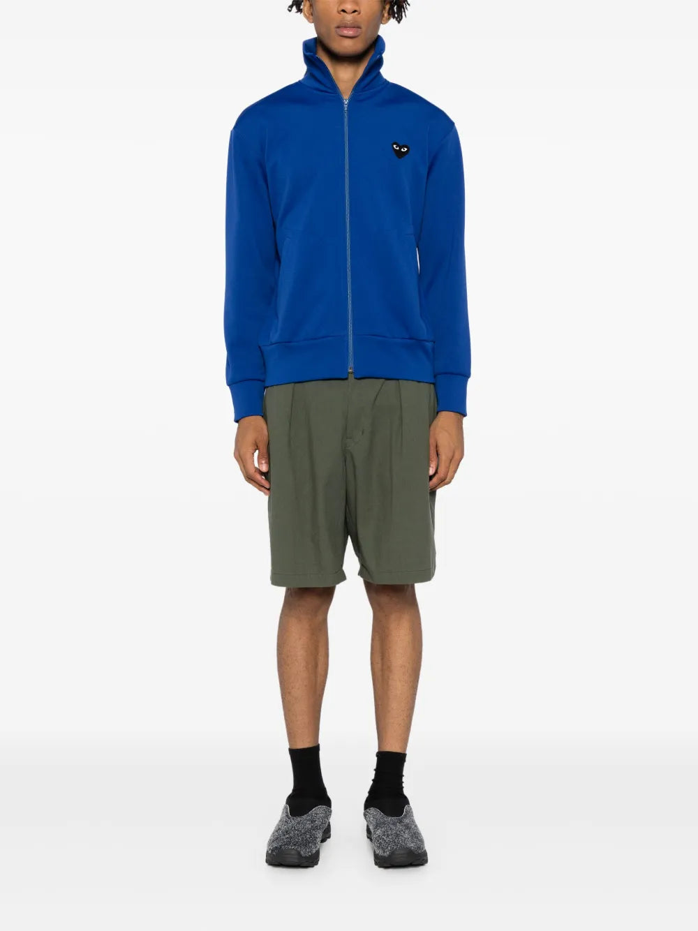 Heart-Print Jersey Track Jacket