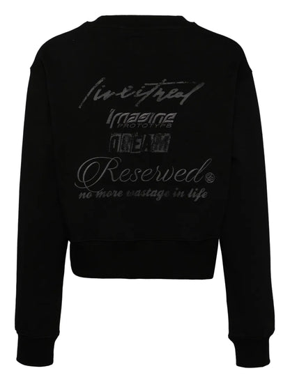 Rear-Graphic-Printed Sweatshirt